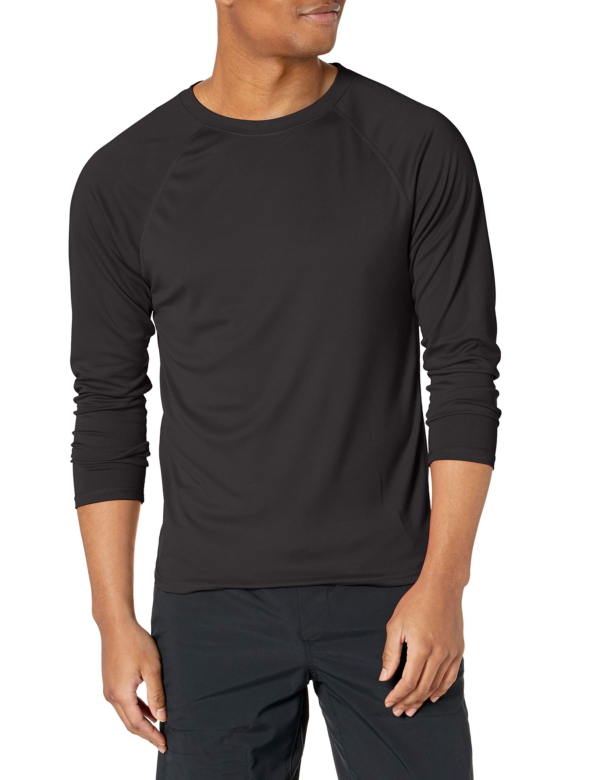 Kanu Surf Men's Long-Sleeve Rashguard, Black, Large