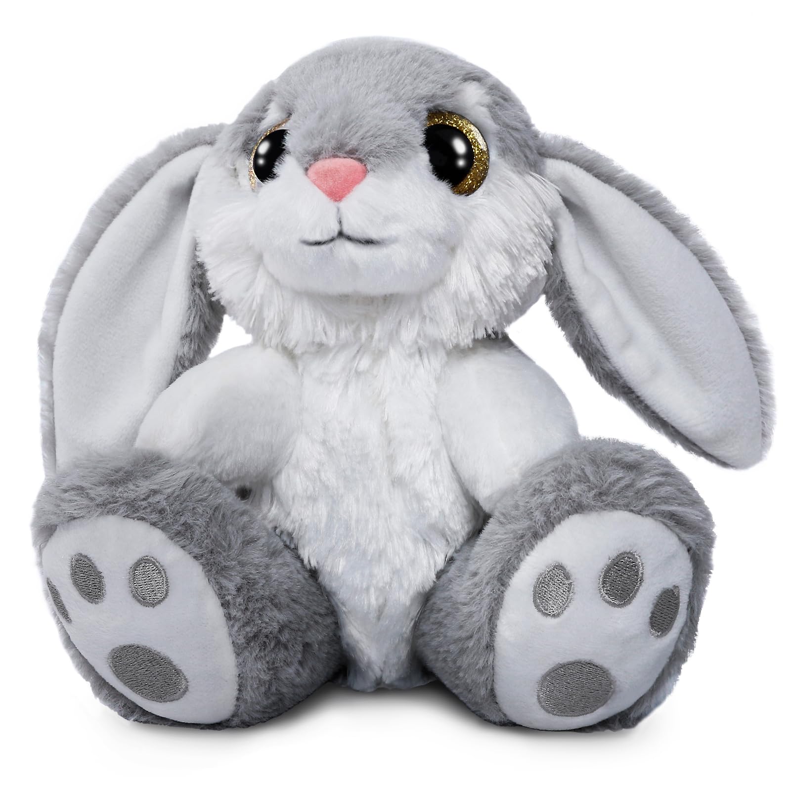 HO-EF Easter Bunny Stuffed Animal, 8.5" Bunny Plush with Floppy Ears, Machine Washable& Softness, Cute Bunny Rabbit Plush Toys for Girls Boys Kids Babies Easter Birthday Gifts Decoration, Gray