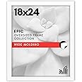 Americanflat 18x24 Poster Frame with Polished Plexiglass - White Picture Frame - Wide Photo Frames Made of Engineered Wood for Vertical or Horizontal Wall Display - Epic Collection - White