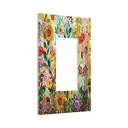 Fall Colorful Sunflower Floral 1 Gang Light Switch