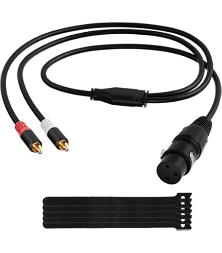 Câble XLR Femelle Vers 6.35mm Jack - QIILU - JD6015 - Blindage En Ruban De Cuivre - 2m