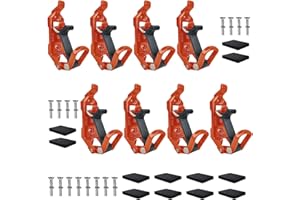 Bazen 8PCS Shovel Mount for Roof Rack Overland Gear Rotopax Mount Shovel Holder for Truck Tool Holder,Rubber Clamp Grip Mounting Kit Fits Shovel Holder Wall Mount, and Pole Clamp