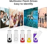 KOOTION 32GB USB Flash Drives Swivel 5 Pack Mix Color - 160GB Total Storage view 3