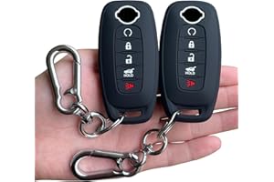 TANDRIVE 5-Button Key Fob Cover for 2023-2026 Nissan Rogue Pathfinder and 2024-2026 Sentra, Silicone, 2-Pack, Black