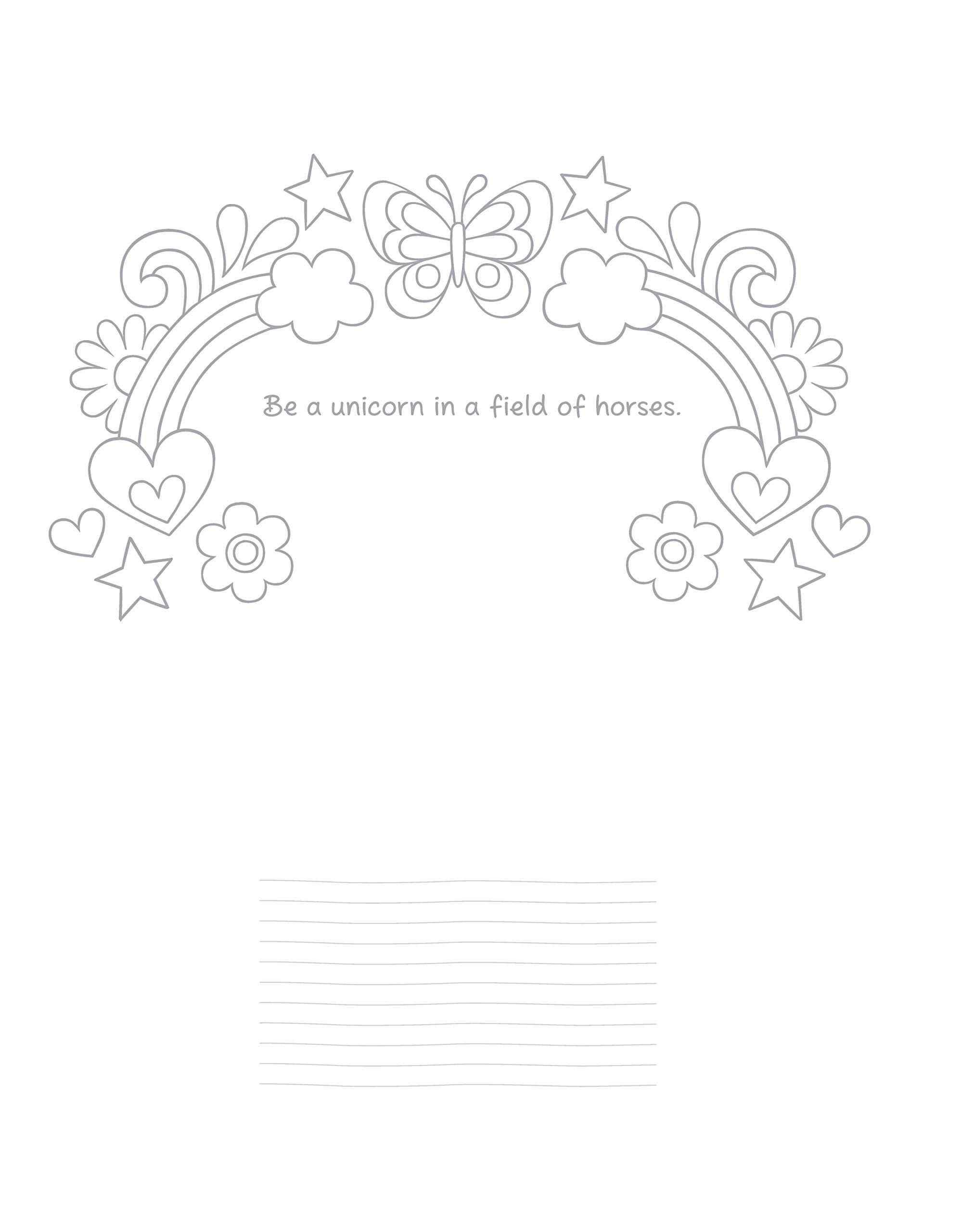 Notebook Doodles Unicorns (Design Originals) Encouraging Coloring Book with 32 Whimsical Designs & Beginner-Friendly Art Activities to Boost Self-Esteem in Tweens, on High-Quality Perforated Paper