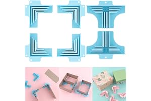 CYFUN DESIGN 6 Pack Corner Guides for Chipboard Boxes,Right Angle Clamp Tool Assembly Clamps for Gluing Papers Card Making Positioning Squares Scrapbooking Tool Suitable for 1mm,1.5mm,2mm and 3mm Thicknesses Paper
