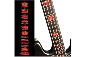 INLAYSTICKERS Jakamou Oval Crown Block Base Position Mark Musical Instrument Inlay Sticker (RD) FB-298OC-RD