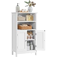 Yaheetech Bathroom Floor Cabinet, Free Standing Cabinet with Double Door and Adjustable Shelf, Side Tall Storage Organizer fo