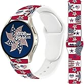 CZHWB Holidays Bands compatible with Samsung Galaxy Watch Active/Active 2 44mm 40mm/Galaxy Watch 3 41mm/Watch 4 40mm, 20mm Designer silicone Replacement Sport Strap for Galaxy Wacth 5 / Wacth 5 Pro / Galaxy Watch6 / Galaxy Watch6 Classic