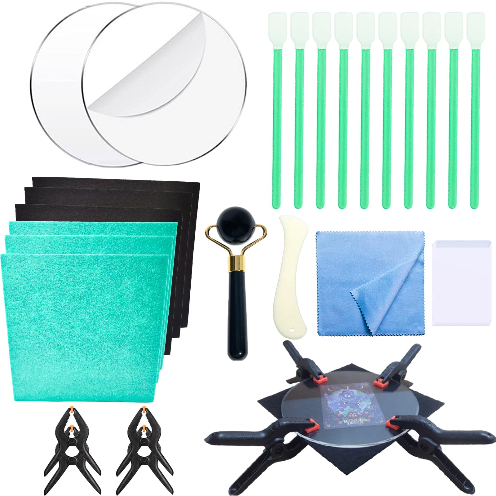 Photo 1 of Luxiys 28 PCS Trading Card Cleaning Kit Sports Card Care Cleaning Kit Care Accessory Pack