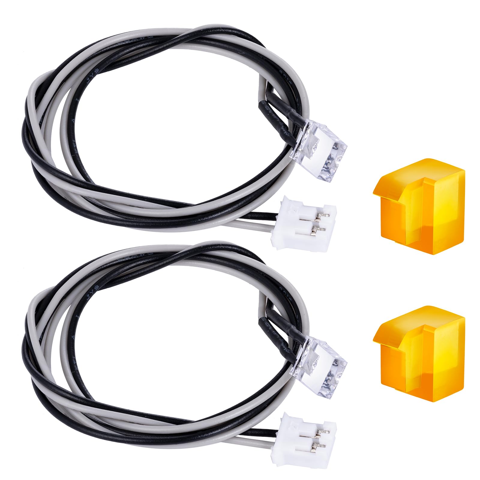 AXspeed 1/14 Tractor Pedal Turn Signal Light Lamp for Tamiya Climbing Trailer RC Truck (Yellow)