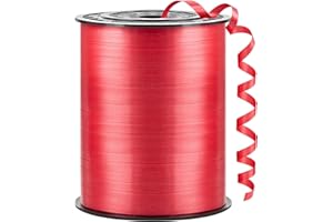 CLUEWR 500 Yards Red Curling Ribbon-Balloon String-Balloon Ribbon Roll for Party Decoration, Gift Wrapping, Wedding, Art Crafts, Florist Flower