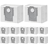 12 Pack Dust Bags for Roborock S8+,S8 Pro Ultra,S7 Max Ultra/Pro Ultra,Q5+ Q5 Pro/Prot.Q7+.Q7Max/Max+ Q8 Max/lMax+ Robot Vacuum Cleaner, 3L Large Capacity Disposable Vacuum Bags