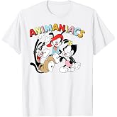 Animaniacs Yakko Wakko Dot Colorful Logo Cartoon T-Shirt