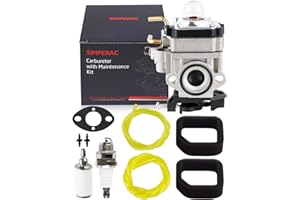 SIMPERAC RY38BP Carburetor for Ryobi 308054129 RY38BP 38cc Backpack Blower RY38BP Parts with Air Filter Kit