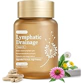 Lymphatic Drainage Supplements Capsules Natural Herbal - 60 Capsules | Support Fluid Balance Immune Lymph System Health Circulation Support, with Dandelion, Burdock, Cleavers, Echinacea