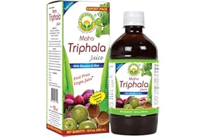 Basic Ayurveda Maha Triphala Juice with Aloe Vera & Mint – 16 Fl Oz (480ml) | Natural Herbal Drink | First Press Virgin Juice | No Added Sugar | Great for Daily Use & Cleansing