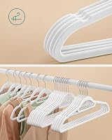 SONGMICS Velvet Hangers Set of 50, Non-Slip, 360 Swivel Hooks, 0.6 cm Thick view 3
