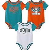 Outerstuff NFL Teams Newborn Baby and Infant Short Sleeve Bodysuit Variety 3-Pack (0-18m)