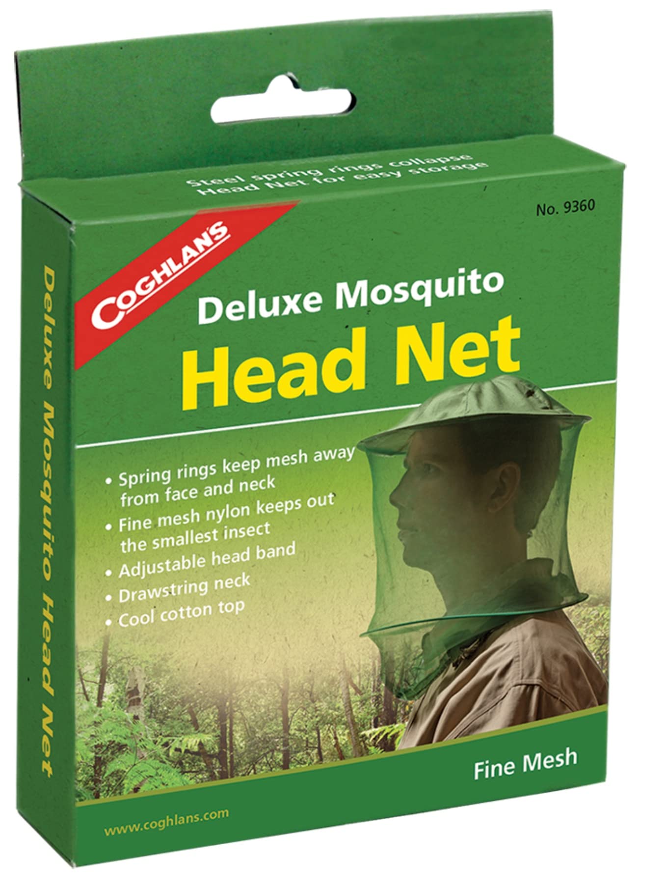 Photo 1 of Coghlan's Deluxe Mosquito Head Net – Lightweight Insect Protection with Ultra-Fine Mesh for Outdoor Activities, Camping, Hiking, Fishing, and Gardening
