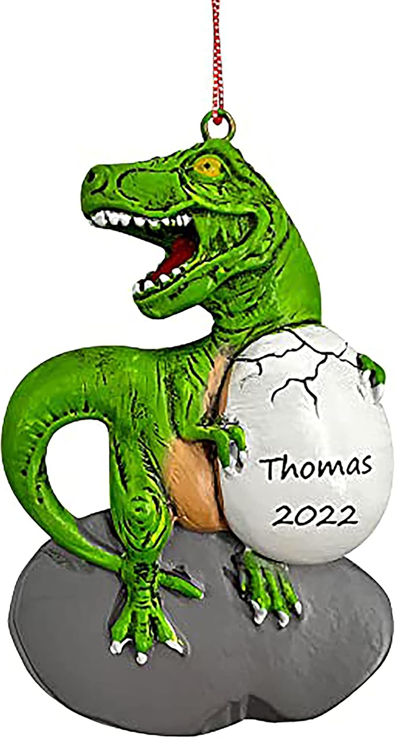 Ornaments - Personalized T-Rex Dinosaur Christmas Ornament 2023, Dino Ornament - Dinasor Ornament - T-rex Ornament Dinosaur for Kids