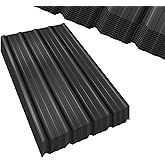 Extra-Wide Coverage Metal Roof Panels (62"x33") Corrugated Galvanized Steel with Screws Waterproof for Warehouse Industrial Shed Garage Patio Roofing 8 Pcs Gray