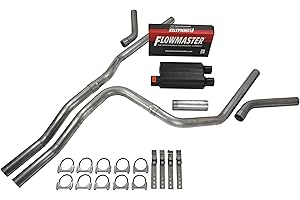 Truck Exhaust Kits- Cat-back 2.5" Dual Exhaust Kit with Flowmaster Super 40 and Corner Exit No Tip