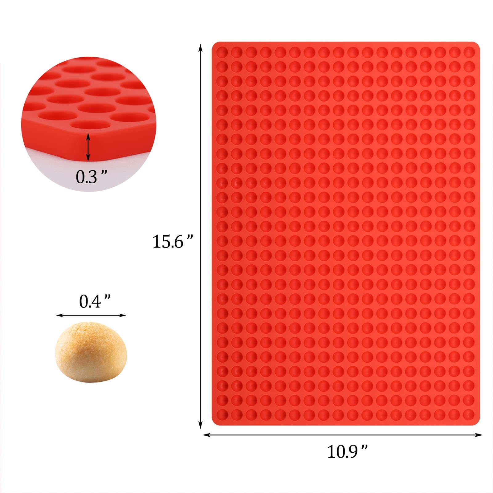 2 Pcs Mini Round Silicone Molds, 468 Cavity Semi Sphere Molds for Homemade Chocolate Chips, Candy, Baking, Wax Melts Beads, Ice Balls, Dog Training Treats