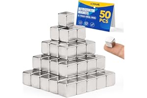 LOVIMAG 50Pcs Fridge Magnets, 5x5x5mm Rare Earth Magnetic, Magnet for Fridge, Whiteboard, Crafts, Refrigerator, Small Magnets, Mini Magnet, Strong Magnetic