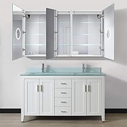 Krugg LED Medicine Cabinet 60 Inch X 36 Inch