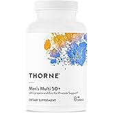 THORNE Men's Multi 50+, Comprehensive Daily Multi-Vitamin, 180 Capsules | Formulated with 23 Key Nutrients, Supports Prostate, Heart, Brain, Muscle &amp; Immune Health*, Third-Party Certified