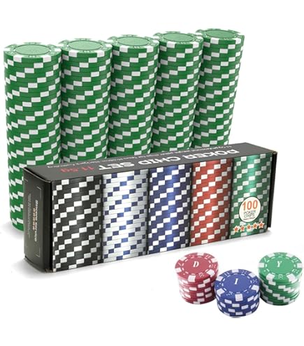 FSSTUD Lot De 100 Jetons De Poker Vierges En Plastique – 25 Mm – Rouges – Personnalisables, éducatifs, Pour Enfants Et Adultes