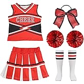 yolsun Cheerleader Outfit for Girls,Cheerleader Costume for Girls Cheer Up Halloween Cosplay Party Gifts
