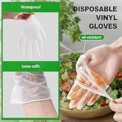 SWIFTLITE Disposable Vinyl Gloves, Food