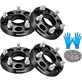 BDFHYK 5x114.3mm Wheel Spacers 1 inch Wheel Adapters Compatible with Nissan 350Z 370Z Infiniti FX35 G35 G37, Forged 5 Lug Wheel Adapters M12x1.25 & 66.1 mm Hub Bore, Set of 4, Not Hubcentric