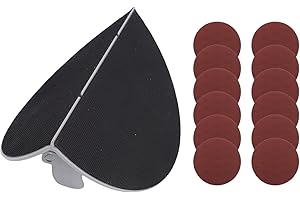 Oreilet Drywall Corner Sander, Right Angle Semi Circular Angle Sanding Tool Tool with 12 Sandpaper, Internal Corner Handheld 