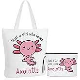 Sieral 2 Pcs Animal Lover Bag Gift for Women Travel Canvas Tote Portable Zipper Pouch Canvas Reusable Grocery Tote