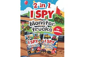 I Spy Monster Trucks 2-in-1: A Fun Search and Find Book for Kids and Toddlers | Includes I Spy Vehicles | Preschool Activity Game | Perfect Gift for Boys & Girls (I Spy Books for Toddlers)