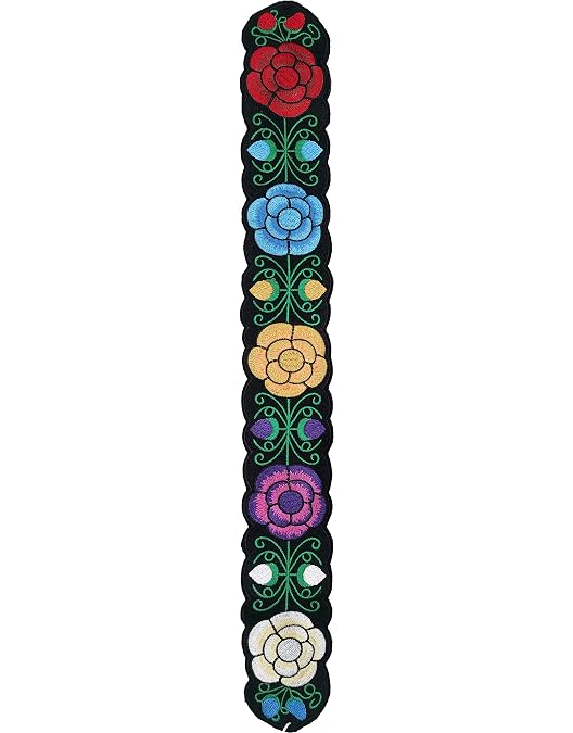 Amazon.com: Mexican Floral Embroidered Belt AUTENTIC from  display picture 1