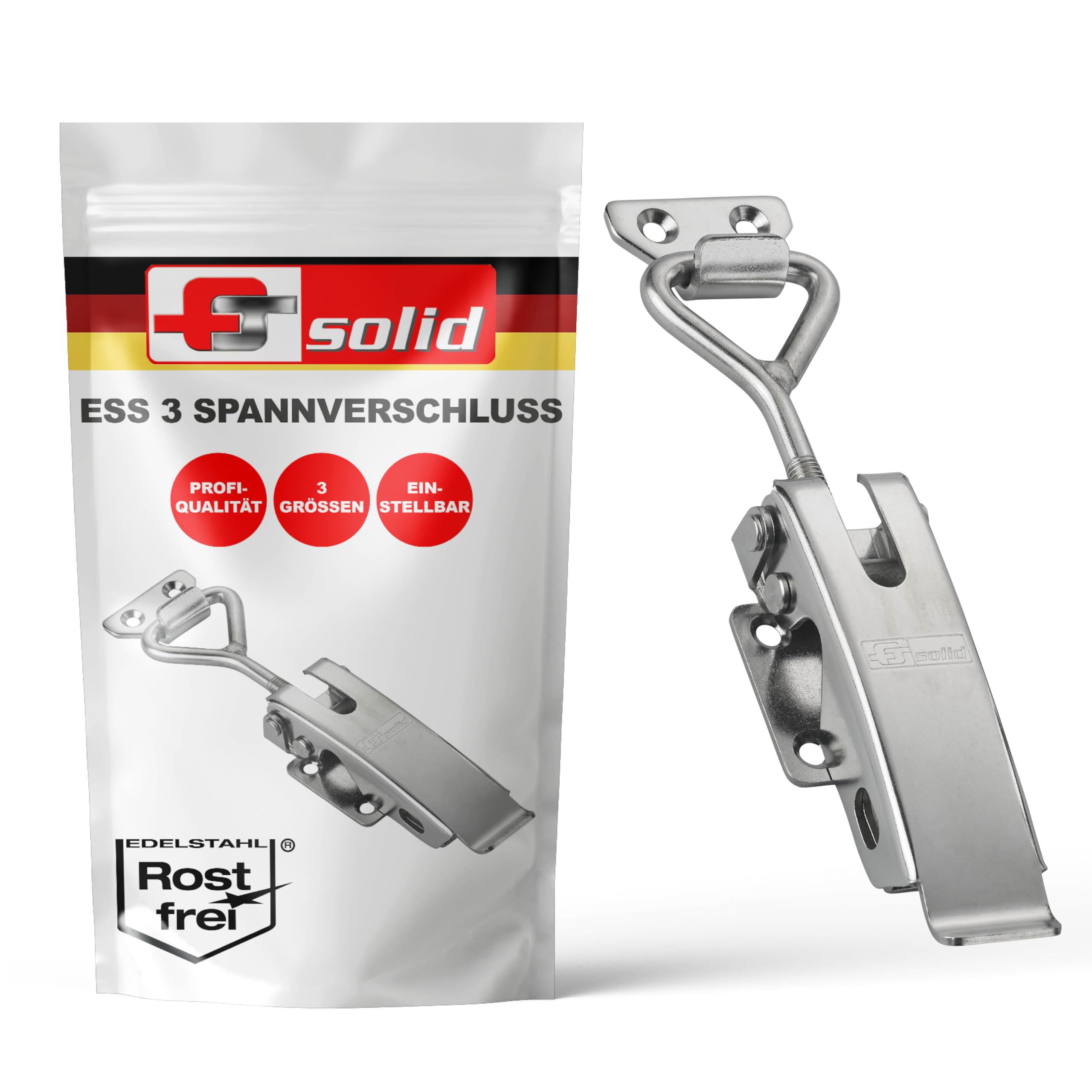 FTsolid Adjustable Tension Lock Stainless Steel ESS3 Box Lock Lever Lock Safety Lock Toggle Latch Fastener Rust Free