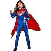 Rubies Girl's DC: The Flash Movie Supergirl Costume Jumpsuit, As Shown, Large