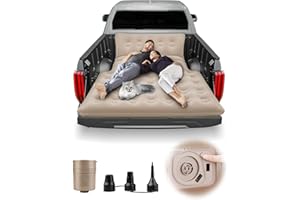Sunsdrew Truck Bed Air Mattress for 5.5-6.5Ft Full Size Short Truck Air Beds Inflatable Adjustable Air Mattress with Built-in Pump for Outdoor Camping Car Bed Truck Travel Tent Accessories