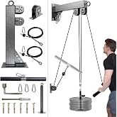 MARSAFIT Fitness Wall Mount Pulley System, Weight Cable Pulley System for Gym, LAT Pull Down and Low Row Cable Machine, Cable Station Equipment
