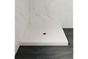 OVE Decors 38 in. W x 36 in. D Shower Base Pan Square, Center Drain, White Acrylic, Reversible Design