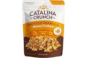 Catalina Crunch Protein Granola - Low Sugar Breakfast Cereal with 13g of Protein - Gluten Free, Keto Friendly - Honey Cashew - 8 oz. Bag (Pack of 1)