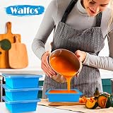 Walfos 2 Cup Silicone Freezing Tray with Lid 4 Pack Easy Meal Prep Storage view 7