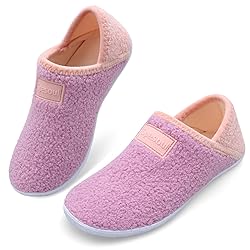 Fuzzy House Slippers for Women Men Indoor Closed