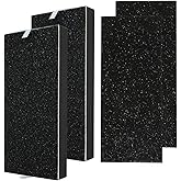 PUREBURG Replacement Filter Set Compatible with Hunter HP100 HT100 Air Purifier,2-Pack H13 HEPA + 4 x Activated Carbon Pre-Filters 4-Stage Filtration Air Clean VOCs