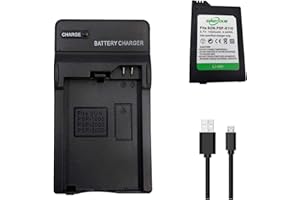 PSP-S110 Battery and PSP-110 PSP-S110 battery charger Compatible with PSP-110 PSP-S110 PSP 1000 Series/PSP 2000 Series/PSP 30