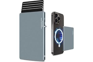 MPVWALT Magnetic Wallet Card Holder for Magsafe,Ultra-thin Card Holder Compatible with iPhone 15/14/13/12 Series,Minimalist Slim Pop Up Wallet for Magsafe Phone Wallet,RFID Blocking Aluminum Card Slot Case